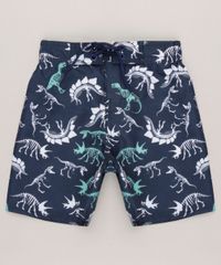 Bermuda-Surf-Infantil-Estampada-de-Esqueletos-de-Dinossauro-com-Velcro-e-Cordao-Azul-Marinho-9245071-Azul_Marinho_1