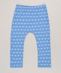Calca-Infantil-Ursinho-Estampada-Geometrica-em-Algodao---Sustentavel-Azul-9110022-Azul_2