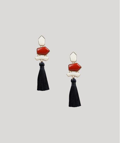 Brinco-Feminino-Geometrico-com-Tassel-Dourado-9207506-Dourado_1