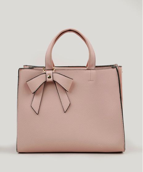 Bolsa-Feminina-Tote-com-Laco-e-Alca-Transversal-Removivel-Rose-9197796-Rose_1
