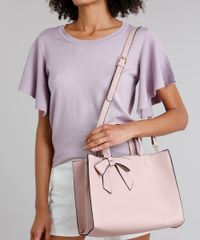 Bolsa-Feminina-Tote-com-Laco-e-Alca-Transversal-Removivel-Rose-9197796-Rose_2
