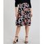 Saia-Feminina-Evase-Curta-Estampada-Floral-com-Fendas-Preta-9111990-Preto_1