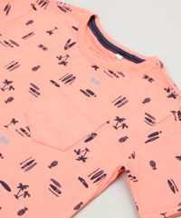 Camiseta-Infantil-Estampada-com-Bolso-Manga-Curta-Gola-Careca-Coral-9235187-Coral_3