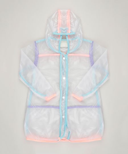 jaqueta transparente infantil