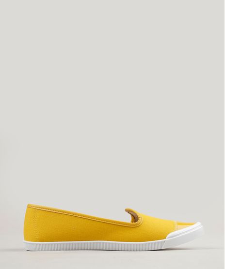 Sapatilha-Feminina-Moleca-em-Lona-com-Verniz-Amarela-9272320-Amarelo_1