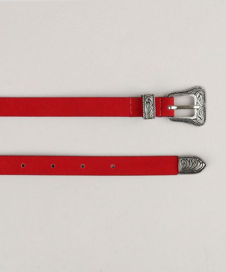Cinto-Feminino-em-Suede-com-Fivela-Western-Vermelho-9220946-Vermelho_1 Cinto-Feminino-em-Suede-com-Fivela-Western-Vermelho-9220946-Vermelho_1