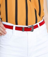 Cinto-Feminino-em-Suede-com-Fivela-Western-Vermelho-9220946-Vermelho_2