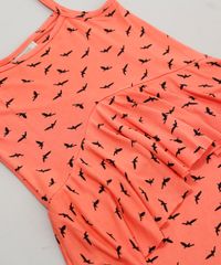 Vestido-Infantil-Longo-Estampado-de-Passaros-com-Babado-Sem-Manga-Coral-9245415-Coral_3
