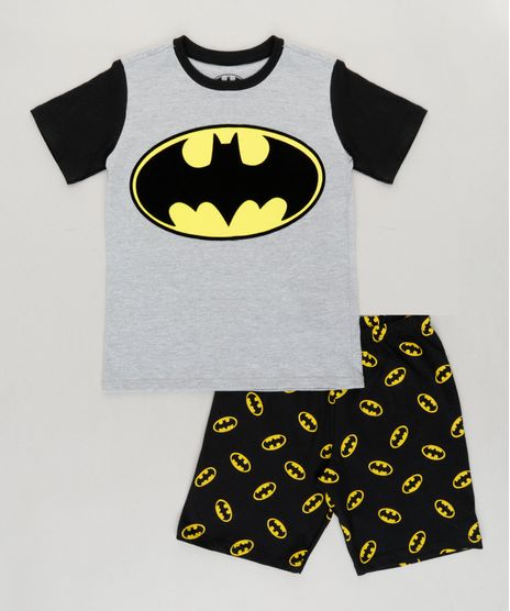 Pijama-Infantil-Batman-Manga-Curta-Cinza-Mescla-9224179-Cinza_Mescla_1