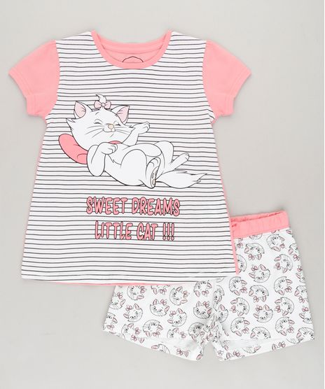 Pijama-Infantil-Marie-Manga-Curta-em-Algodao---Sustentavel-Rosa-9223606-Rosa_1