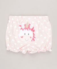 Short-Infantil-Unicornio-Estampado-de-Coracao-em-Algodao---Sustentavel-Rosa-Claro-9109986-Rosa_Claro_1
