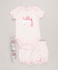 Short-Infantil-Unicornio-Estampado-de-Coracao-em-Algodao---Sustentavel-Rosa-Claro-9109986-Rosa_Claro_3