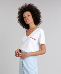 T-Shirt-Feminina--Not-So-Basic--Manga-Curta-Decote-V-Off-White-9302885-Off_White_1