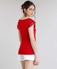 Blusa-Feminina-com-Renda-Manga-Curta-Decote-Redondo-Vermelha-8713350-Vermelho_1_2