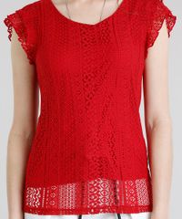 Blusa-Feminina-com-Renda-Manga-Curta-Decote-Redondo-Vermelha-8713350-Vermelho_1_4