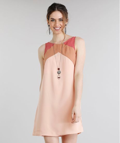 Vestido-Feminino-Curto-com-Recortes-Geometricos-Decote-Redondo-Rose-9199654-Rose_1