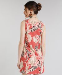 Vestido-Feminino-Curto-Estampado-de-Folhagens-Decote-Redondo-Coral-9199207-Coral_2