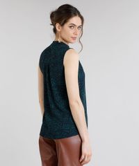 Regata-Feminina-Estampada-de-Folhagem-com-Gola-Laco--Verde-9109062-Verde_2