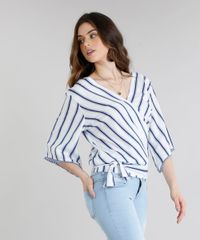 Blusa-Feminina-Transpassada-Listrada-com-Laco-e-Franjas-Manga-Curta-Decote-V-Off-White-9183255-Off_White_1