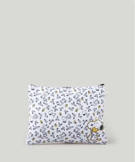 Necessaire-Feminina-Estampada-do-Snoopy-com-Divisoria-Branca-9265104-Branco_1