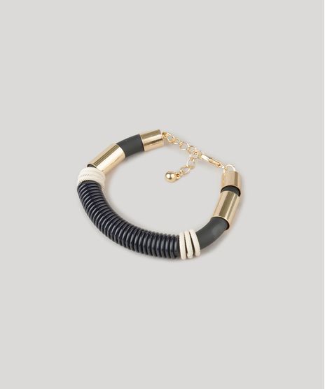 Pulseira-Feminina-com-Pingentes-Preta-9204895-Preto_1