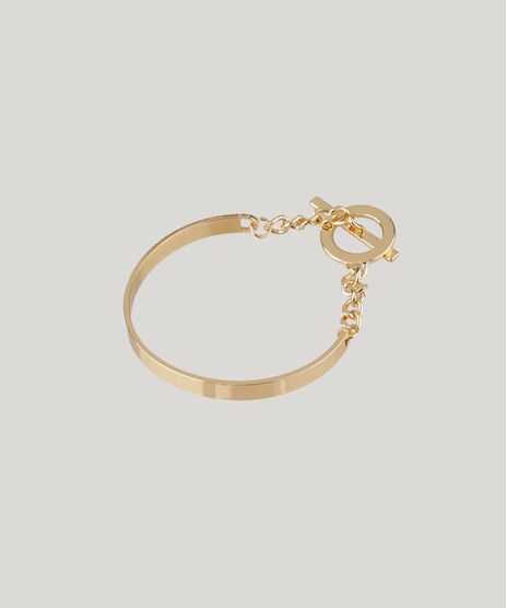Pulseira-Feminina-com-Corrente-Dourada-9204898-Dourado_1