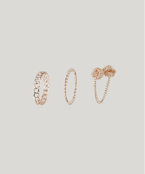 Kit-de-3-Aneis-Femininos-Texturizados-Rose-9205917-Rose_1