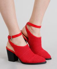 Ankle-Boot-Feminina-Salto-Medio-Texturizada-Bico-Fino-Vermelha-9265600-Vermelho_2