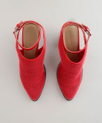 Ankle-Boot-Feminina-Salto-Medio-Texturizada-Bico-Fino-Vermelha-9265600-Vermelho_4