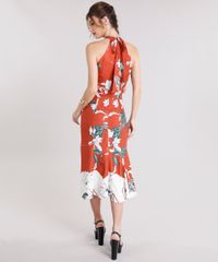 Vestido-Feminino-Midi-Halter-Neck-Estampado-Floral-com-Amarracao-Laranja-Escuro-8891642-Laranja_Escuro_2