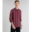 Camisa-Masculina-em-Flanela-Xadrez-com-Bolso-Manga-Longa-Vinho-9082967-Vinho_1