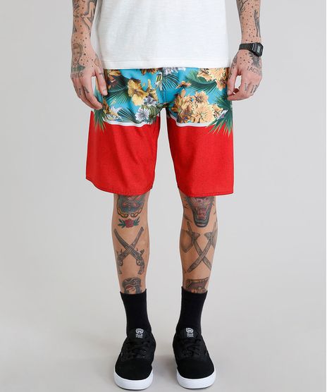 Bermuda-Surf-Masculina-com-Estampa-Floral-Vermelha-9227031-Vermelho_1