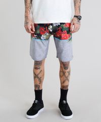 Bermuda-Surf-Masculina-com-Estampa-Floral-Cinza-9227031-Cinza_1