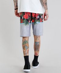 Bermuda-Surf-Masculina-com-Estampa-Floral-Cinza-9227031-Cinza_2