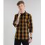 Camisa-Masculina-Xadrez-com-Bolso-Manga-Longa-Caramelo-8448777-Caramelo_1
