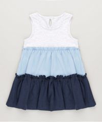 Vestido-Infantil-Curto-com-Recortes-e-Babado-Sem-Manga-Decote-Redondo-Cinza-Mescla-Claro-9234399-Cinza_Mescla_Claro_1