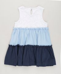 Vestido-Infantil-Curto-com-Recortes-e-Babado-Sem-Manga-Decote-Redondo-Cinza-Mescla-Claro-9234399-Cinza_Mescla_Claro_2