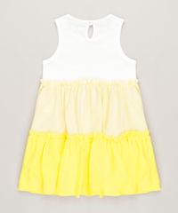 Vestido-Infantil-Curto-com-Recortes-e-Babado-Sem-Manga-Decote-Redondo-Off-White-9234398-Off_White_2