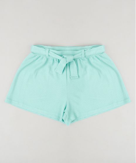 Short-Infantil-Texturizado-com-Laco-Verde-Claro-9258959-Verde_Claro_1