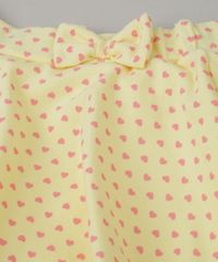 Short-Saia-Infantil-Estampado-de-Coracoes-com-Laco-em-Algodao---Sustentavel-Amarelo-9280460-Amarelo_4
