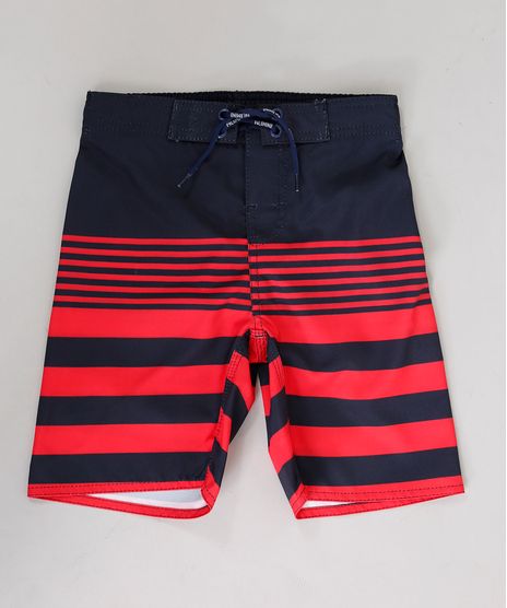 Bermuda-Surf-Infantil-com-Listras-e-Cordao-Vermelha-9243390-Vermelho_1