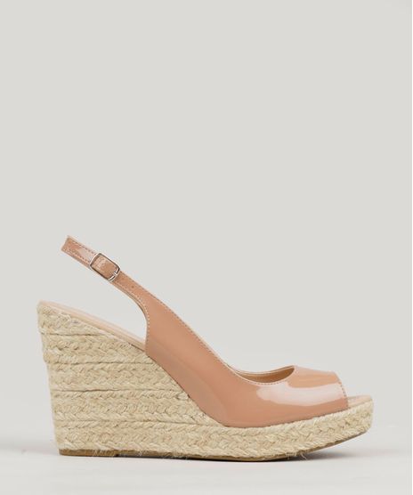 Sandalia-Feminina-Plataforma-em-Verniz-com-Corda-Bege-9180280-Bege_1
