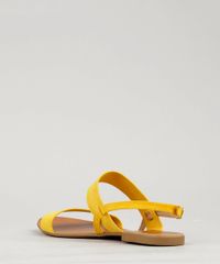 Rasteira-Feminina-em-Suede-com-Tiras-Amarela-9263179-Amarelo_3