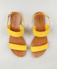 Rasteira-Feminina-em-Suede-com-Tiras-Amarela-9263179-Amarelo_4