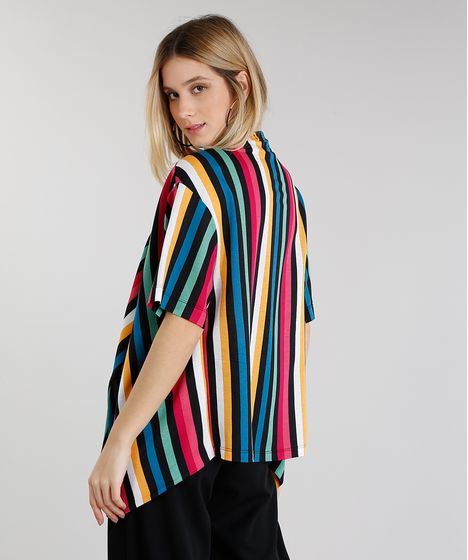 kimono feminino listrado