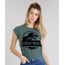 Blusa-Feminina-Jurassic-World-Manga-Curta-Decote-Redondo-Verde-Militar-9154800-Verde_Militar_1