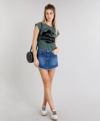 Blusa-Feminina-Jurassic-World-Manga-Curta-Decote-Redondo-Verde-Militar-9154800-Verde_Militar_3