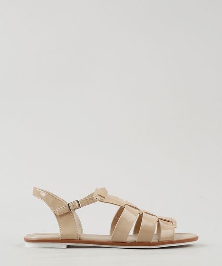 Rasteira-Feminina-Moleca-com-Tiras-em-Verniz-Bege-9272718-Bege_1
