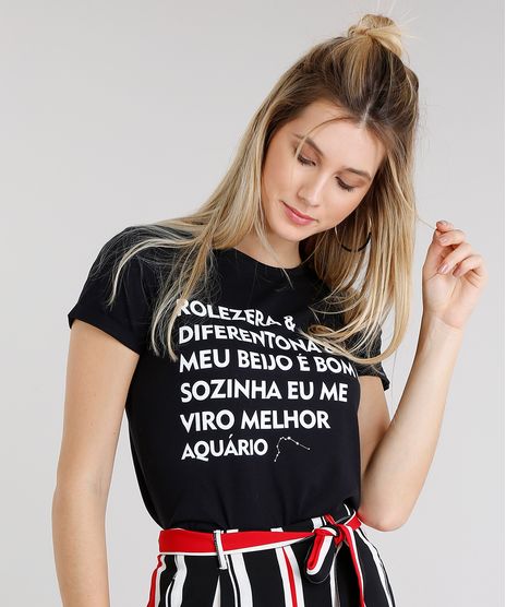Blusa-Feminina-Signos-Aquario-Manga-Curta-Decote-Redondo-Preta-9314917-Preto_1