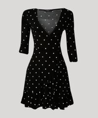 Vestido-Feminino-Estampado-de-Poa-Curto-Transpassado-com-Babado-Manga-Longa-Decote-V-Preto-9238220-Preto_5